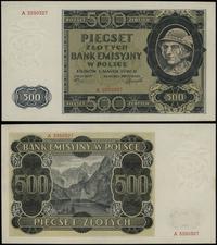 500 złotych  1.03.1940, seria A, numeracja 33503