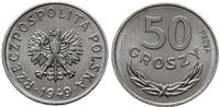 50 groszy 1949, Warszawa, PRÓBA, NIKIEL, nikiel,