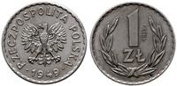 1 złoty 1949, Warszawa, PRÓBA, NIKIEL, nikiel, n
