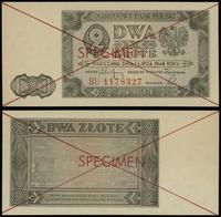 2 złote 1.07.1948, seria BU , numeracja 1178327,