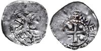 denar 1006-1047, Metz, Aw: Głowa biskupa w lewo,