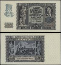 20 złotych 1.03.1940, seria A, numeracja 7485978