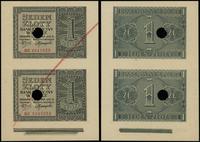 1 złoty 1.08.1941, dwie sztuki nierozcięte, seri