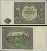 500 złotych 15.01.1946, seria I, numeracja 96050