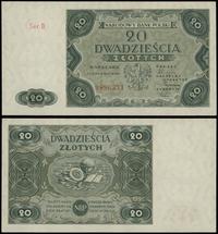 20 złotych 15.07.1947, seria B, numeracja 989633