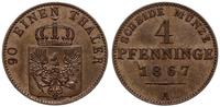 Niemcy, 4 fenigi, 1867/A