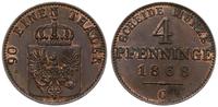 Niemcy, 4 fenigi, 1868/C