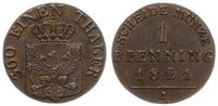 Niemcy, 1 fenig, 1821/A