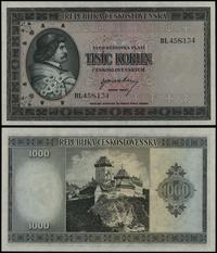 1.000 koron bez daty (1945), seria BL 458134, tr