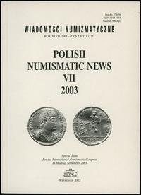 czasopisma, Wiadomości Numizmatyczne, rok XLVII, zeszyt 1 (175); Warszawa 2003