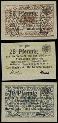 10, 25 i 50 fenigów 1.04.1918, razem 3 sztuki, p