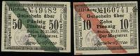 10 i 50 fenigów 20.11.1920, numeracje 160741 i 4