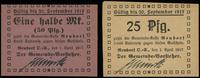 25 i 50 fenigów 1.04.1917, numeracje 3863 i 2197