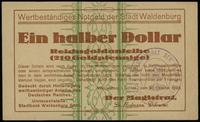 Śląsk, 1/2 dolara w złocie = 210 goldfenigów, 30.10.1923