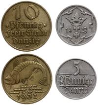zestaw: 5 fenigów 1923 Utrecht i 10 fenigów 1932