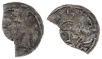 denar 1108-1138, Aw: Biskup z księgą i rycerz z 
