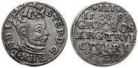 trojak 1583, Ryga, korona króla z rozetami, Iger