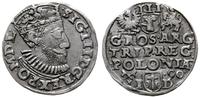 trojak 1590, Poznań, duże popiersie króla, koron