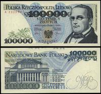 100.000 złotych 1.02.1990, seria A 2329541, złam