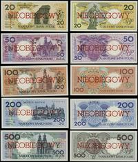 Polska, zestaw nieobiegowych banknotów z serii miasta polskie