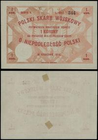 1 korona 1914, II edycja, seria V, numeracja 344