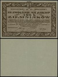 Polska, zezwolenie na zakup ziemniaków, na czas od 1 kwietnia 1918 do 21 lipca 1