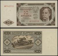 10 złotych 1.07.1948, seria A, numeracja 7143710