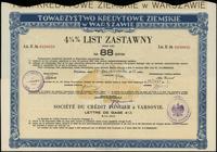4 1/2 % list zastawny na 88 złotych 14.10.1935, 