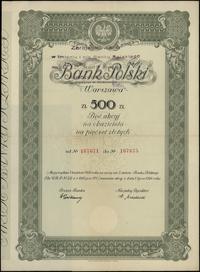 5 akcji po 100 złotych = 500 złotych 1.04.1934, 