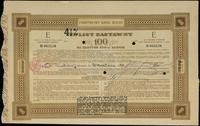 Polska, 4 1/2 % list zastawny na 100 złotych w złocie, 20.04.1929