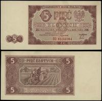 5 złotych 1.07.1948, seria BD, numeracja 8134104