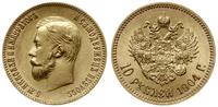 10 rubli 1904 АР, Petersburg, złoto 8.60 g, rzad
