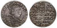 trojak 1601, Kraków, głowa króla w prawo, patyna