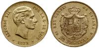 25 peset 1879 EM M, Madryt, data 18-79 w gwiazdk