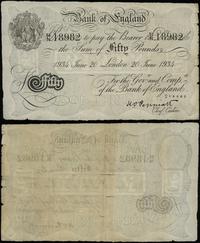 50 funtów 20.06.1934, seria 51 N, numeracja 1898