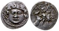 denar 47 pne, Rzym, Aw: Głowa Meduzy na wprost, 