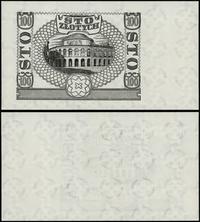 Polska, czarnodruk strony odwrotnej banknotu 100 złotych 1.03.1940
