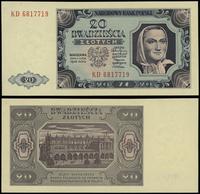 20 złotych 1.07.1948, seria KD 6817719, wyśmieni