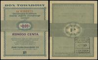 1 cent 1.01.1960, seria Dl 0366973, z klauzulą n