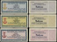 zestaw 3 bonów, 1, 2 i 10 centów 1.07.1973, seri