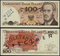 100 złotych 15.01.1975, seria A, numeracja 00000
