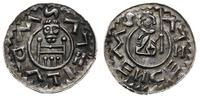 denar 1061-1086, Praga, Aw: Książę na tronie na 