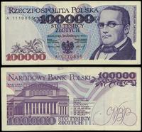 100.000 złotych 16.11.1993, seria A, numeracja 1
