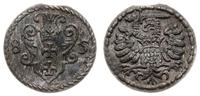 denar 1585, Gdańsk, lekko gięty, patyna, CNG 126