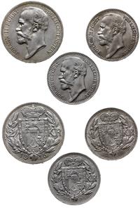 Liechtenstein, 2 x 1 korona i 2 korony, 1904, 1910, 1915