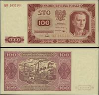 100 złotych 1.07.1948, seria KR 1837464, wyśmien