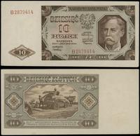 10 złotych 1.07.1948, seria B, numeracja 2879414