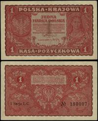1 marka polska 23.08.1919, seria I-LC, numeracja