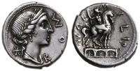 denar 114-113 pne, Rzym, Aw: Głowa Romy w prawo,