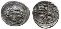 denar 47 pne, Rzym, Aw: Głowa Gorgony na wprost;